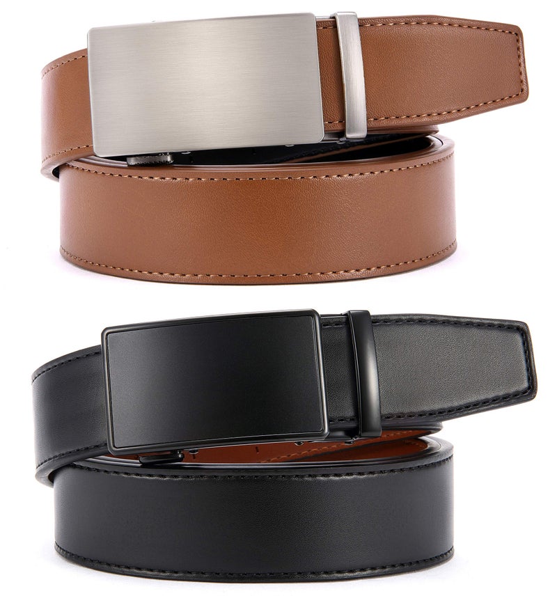 CHAOREN Leather Ratchet Belt Men 2 Pack - Customizable Fit, Effortless Style (35mm) - Image 5